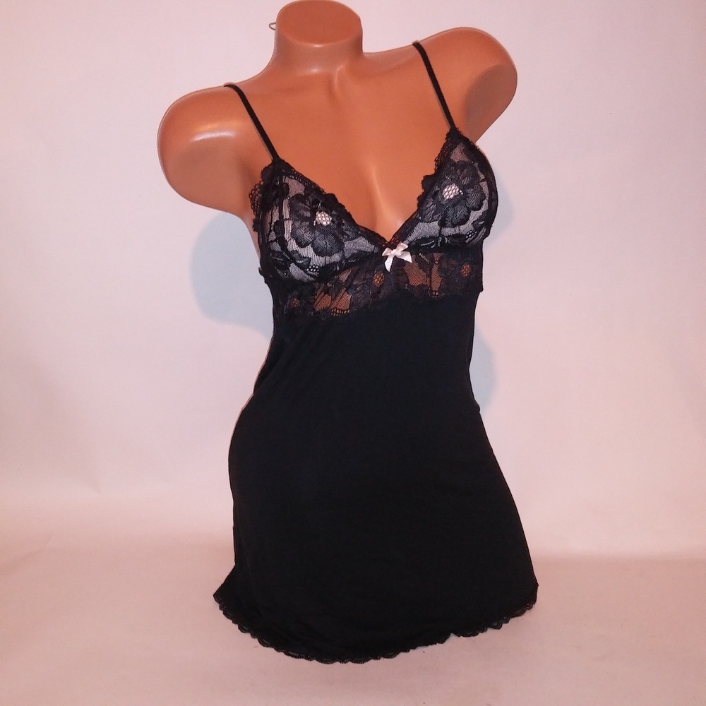 Victoria Secret Lingerie Chemise Slip Small Black Padded Body by Victoria Modal
